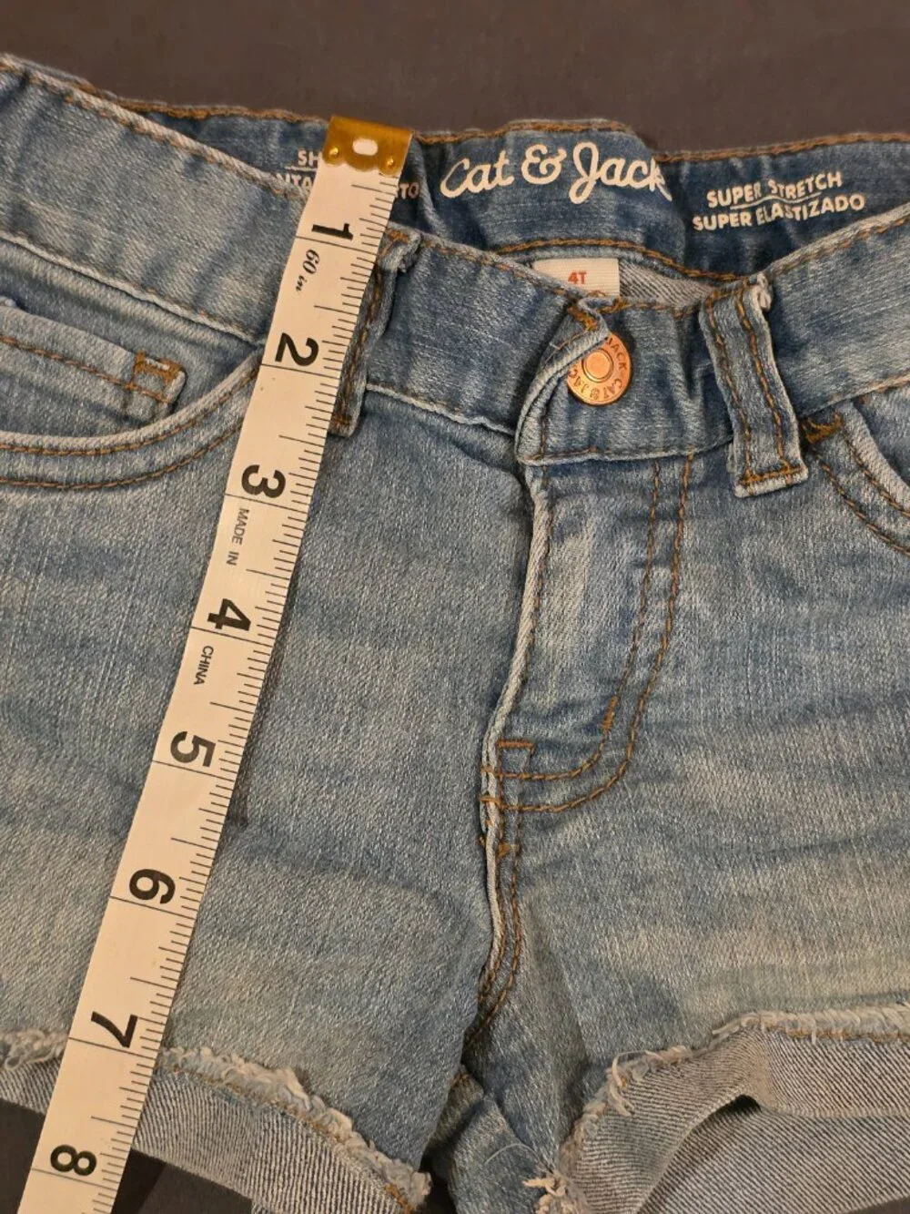 Cat and Jack Girls Size 4T Denim Shorts